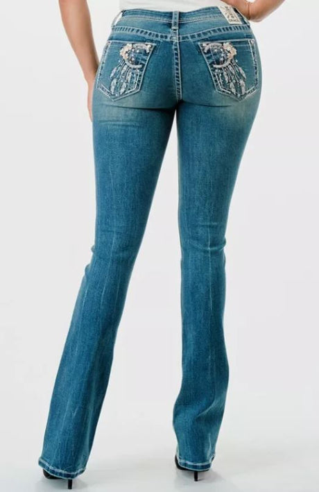 Grace in LA Womens Floral Dreamcatcher Jean