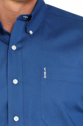 Cinch S52 Mens Solid Royal Blue Shirt
