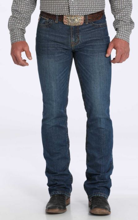 Cinch S52 Mens Ian Dark Stone Indigo Wash Bootcut Jean