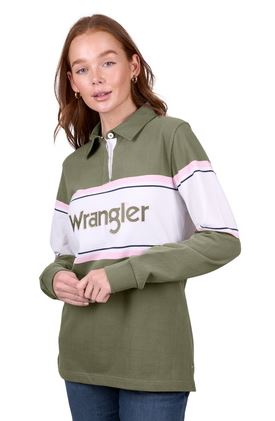 Wrangler AW25 Womens Eliza Stripe Rugby
