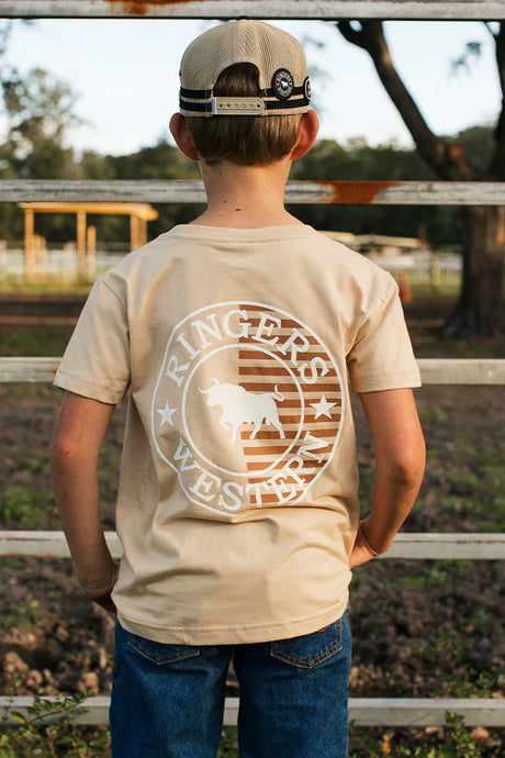 Ringers Western Kids Signature Bull Flag T-Shirt
