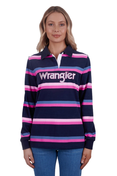 Wrangler Womens Jada Stripe Rugby