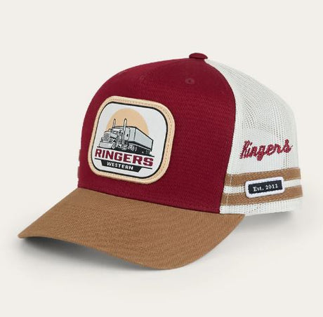 Ringers Western Big Rig Trucker Cap Burgundy/Clay