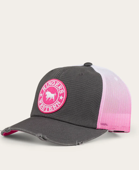 Ringers Western Quinn Trucker Cap Grey/Candy