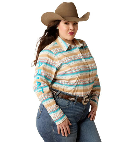 Ariat AW25 Womens Wrinkle Resistant Team Kirby Stretch LS Shirt Fallon Serape