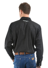 Wrangler Mens Logo Rodeo Long Sleeve Drill Shirt