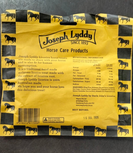 Joseph Lyddy Licorice Horse Treats 250gm