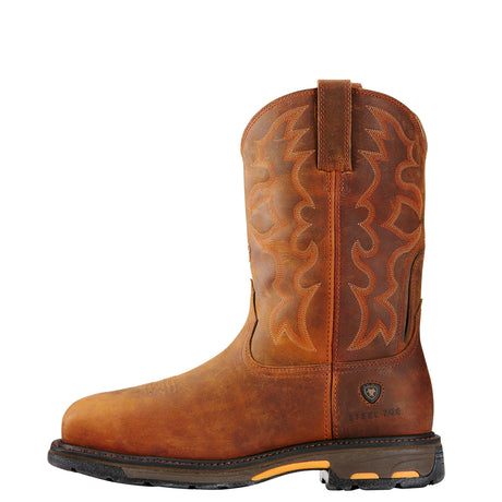 Ariat Mens Workhog Western Steel Toe Toast