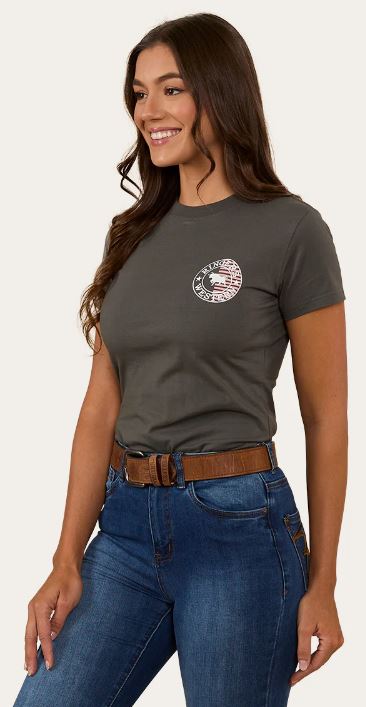 Ringers Western Womens Signature Bull Flag TShirt