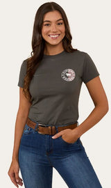 Ringers Western Womens Signature Bull Flag TShirt