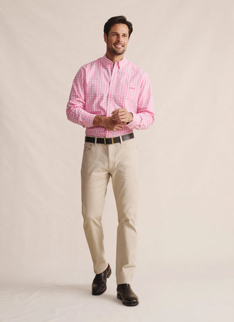 S.Kidman Aberdeen Long Sleeve Shirt - Pale Pink Check