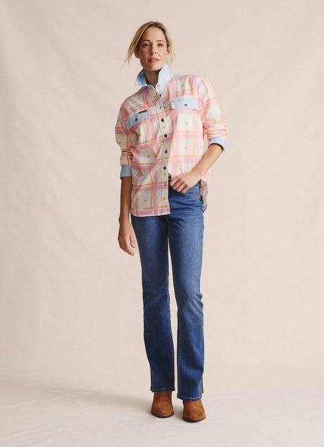 S.Kidman Spencer Full Placket Work Shirt - Pale Pink