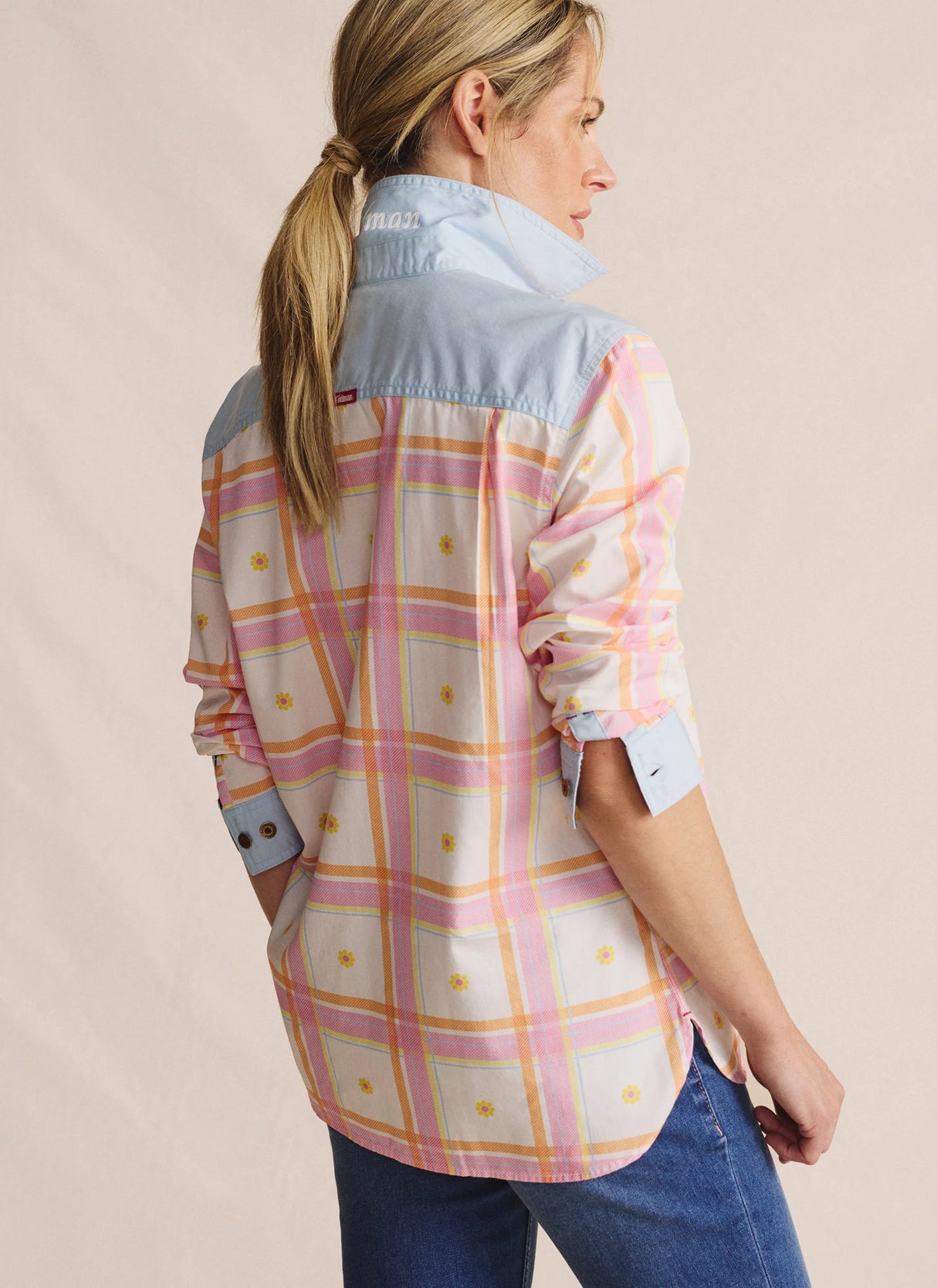 S.Kidman Spencer Full Placket Work Shirt - Pale Pink