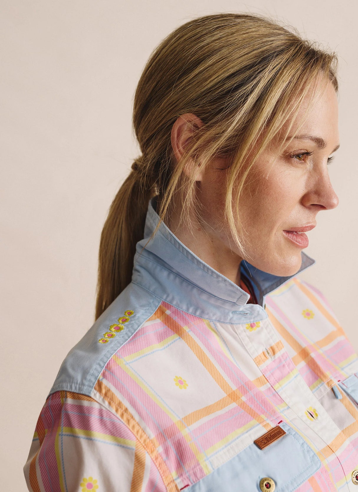 S.Kidman Spencer Full Placket Work Shirt - Pale Pink