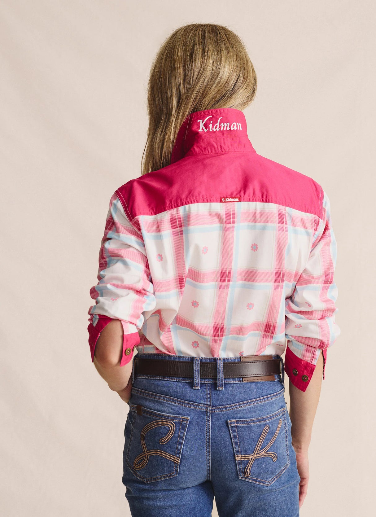 S.Kidman Camfield Half Placket Work Shirt - Pink