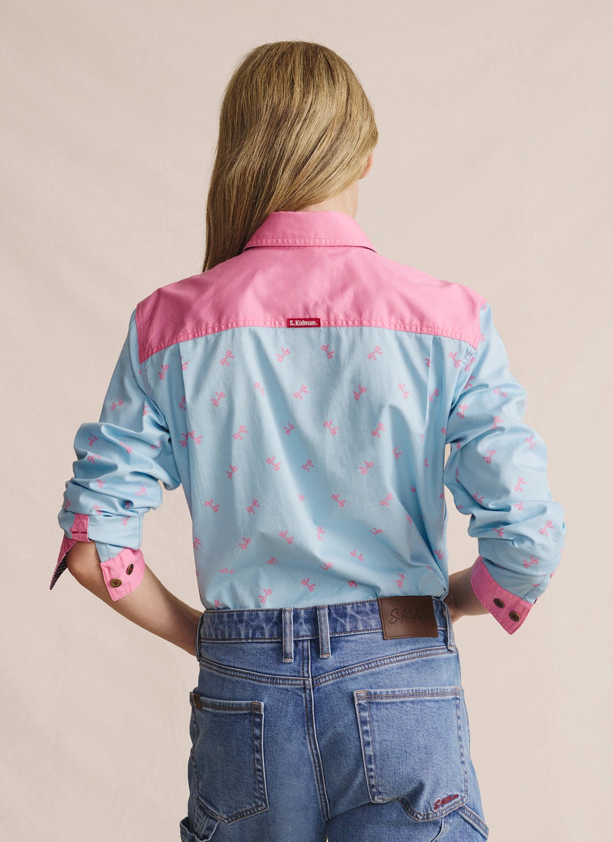 S.Kidman Camfield Half Placket Workshirt - Sky Blue