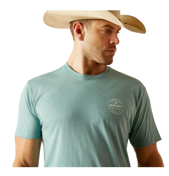 Ariat Mens Heritage Circle Tee Blue