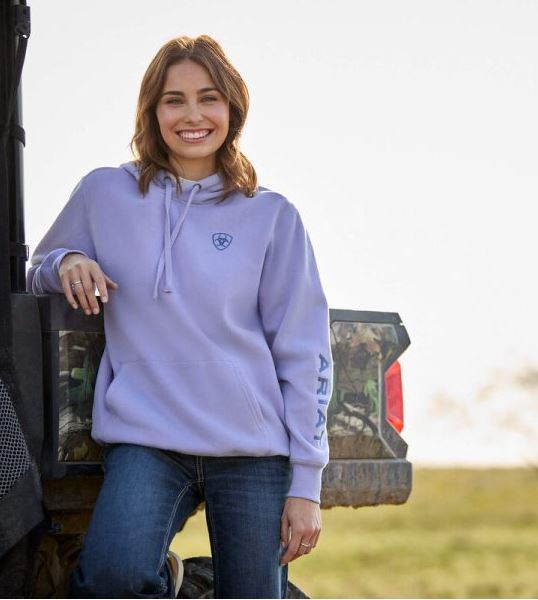 Ariat S25 Womens 2.0 Logo Hoodie Sweet Lavender
