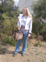 Ringers Western AW26 Amaya Women's Vintage Denim Sherpa Vest