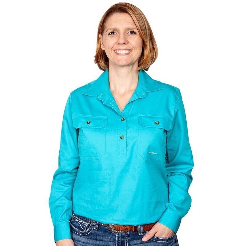 Just Country Ladies Jahna ½ Button Workshirt