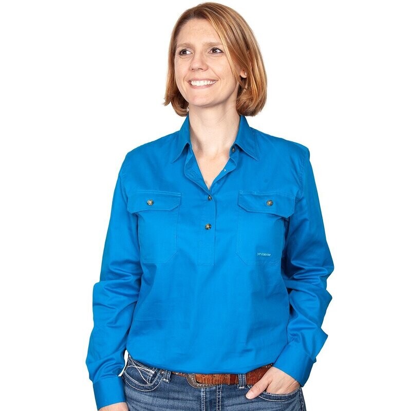 Just Country Ladies Jahna ½ Button Workshirt