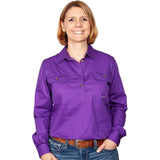 Just Country Ladies Jahna ½ Button Workshirt