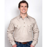 Just Country Mens Cameron ½ Button Workshirt