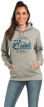 Ariat Women's Real Arm logo Hoodie Grey