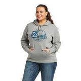 Ariat Women's Real Arm logo Hoodie Grey