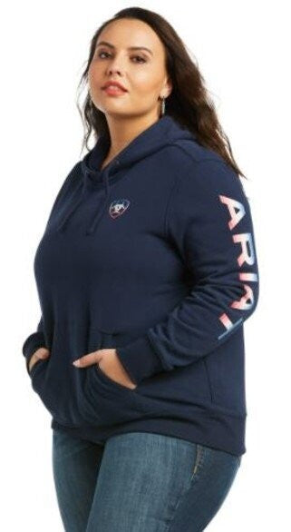 Ariat Woman's Real Logo Arm Hoodie