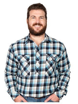 Just Country Mens Cameron Half Button Flannel Shirt