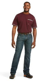 Ariat Mens Rebar M5 Durastretch Edge Slim Stackable Jean Ironside