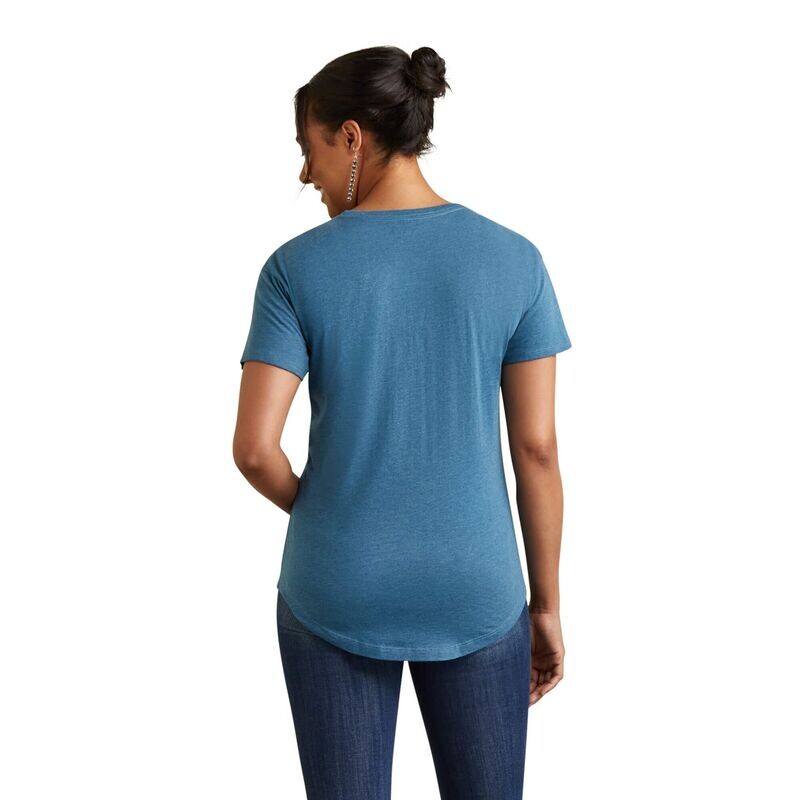 Ariat Womens Farm Life Tshirt Steel Blue