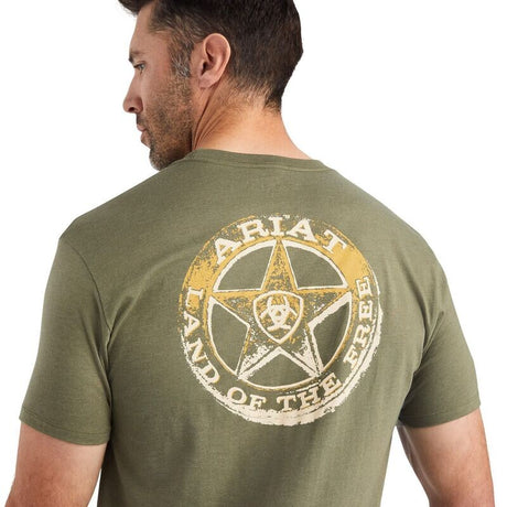 Ariat Mens Star T-shirt Military Heather