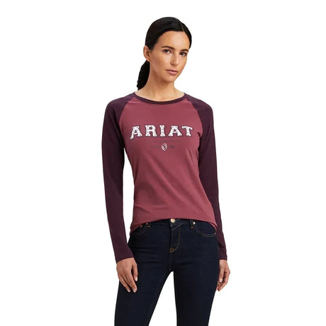 Ariat Varsity Tee Mulberry