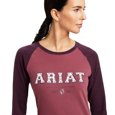 Ariat Varsity Tee Mulberry