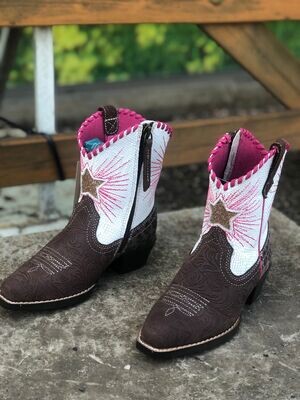 Ariat Kids Heritage Star Brown Floral Pearl Snake