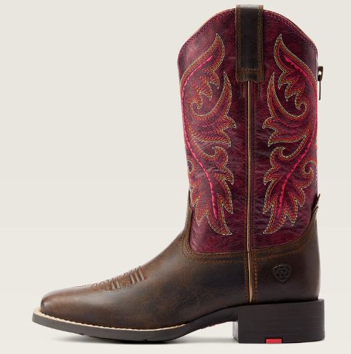 Ariat Womens Round Up Back Zip Western Boot