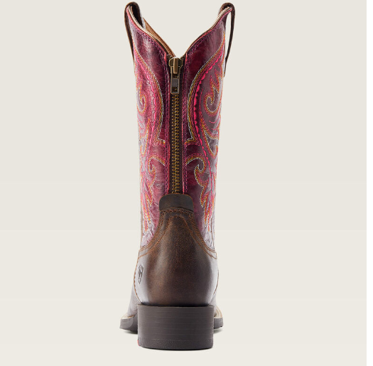 Ariat Womens Round Up Back Zip Western Boot