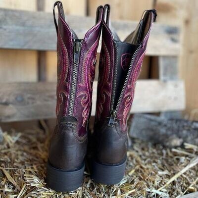 Ariat Womens Round Up Back Zip Western Boot – Hewitt Whitty Saddlery