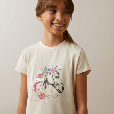 Ariat Kids Flora Tshirt Oatmeal