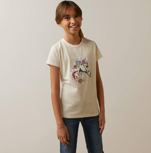 Ariat Kids Flora Tshirt Oatmeal