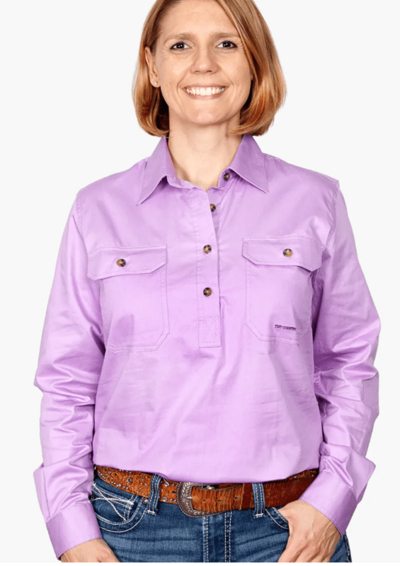 Just Country Ladies Jahna ½ Button Workshirt