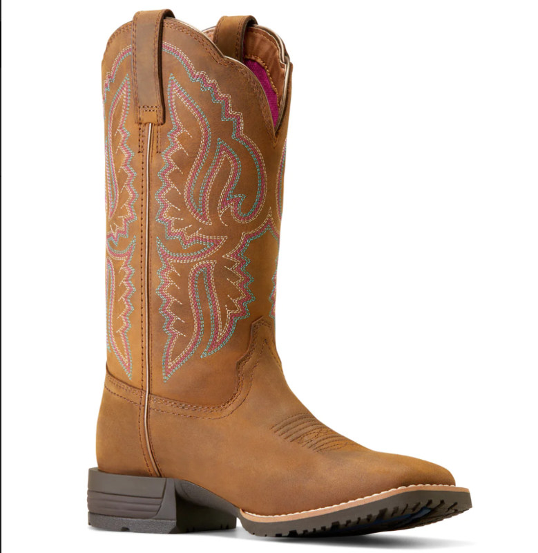 Ariat Womens Hybrid Ranchwork Distressed Tan