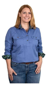 Just Country Ladies Jahna ½ Button Workshirt