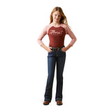 Ariat Girls Go Ariat Tee Fired Brick