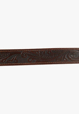 Pilbara Western Rodeo Buckle Tooled Belt