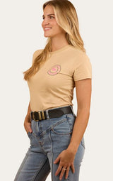 Ringers Western Signature Bull Womens Classic Fit T-Shirt - Dark Sand