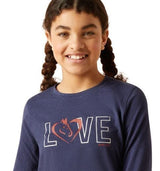 Ariat Girls LOVE Tee Navy Heather