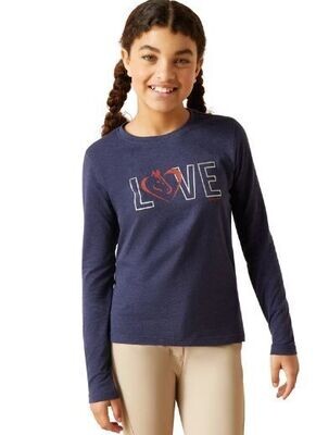 Ariat Girls LOVE Tee Navy Heather